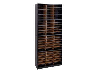 Black Fiberboard Steel Literature Organizer E3116