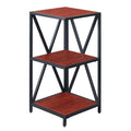 3 Tier Corner Bookcase Cherry/Black W817319