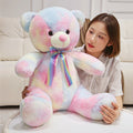 Colorful Ribbon Bear Plush Toy Doll Teddy Bear Rag Doll U669