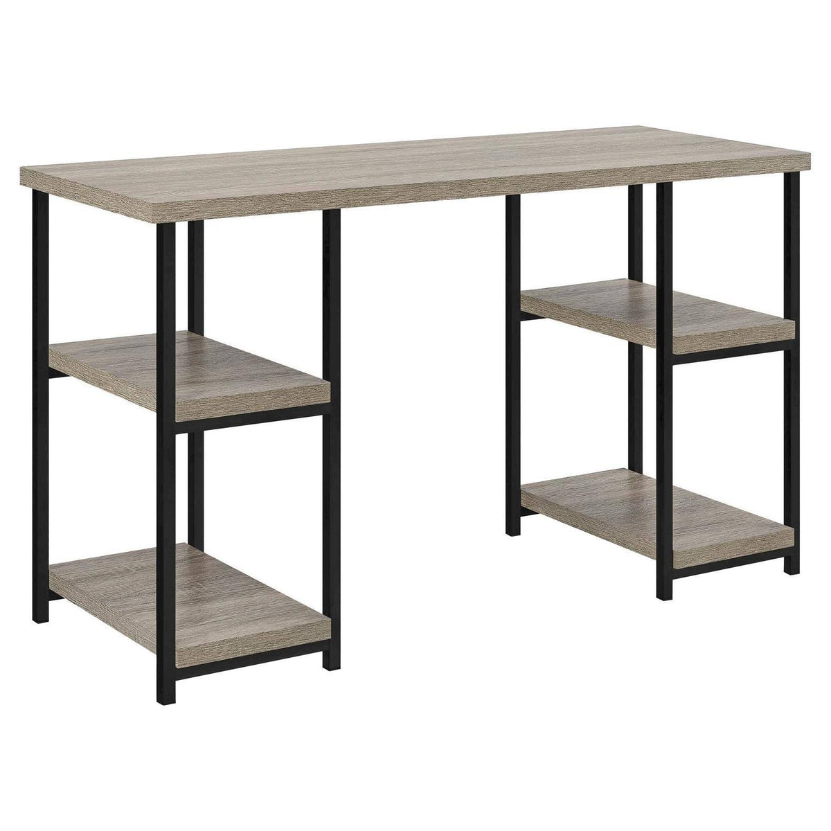 Double Pedestal Desk Sonoma Oak D965049