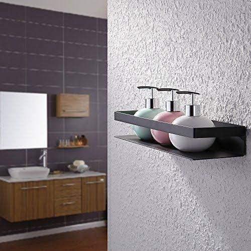 Matte Black Stainless Steel Bathroom Shelf T21581