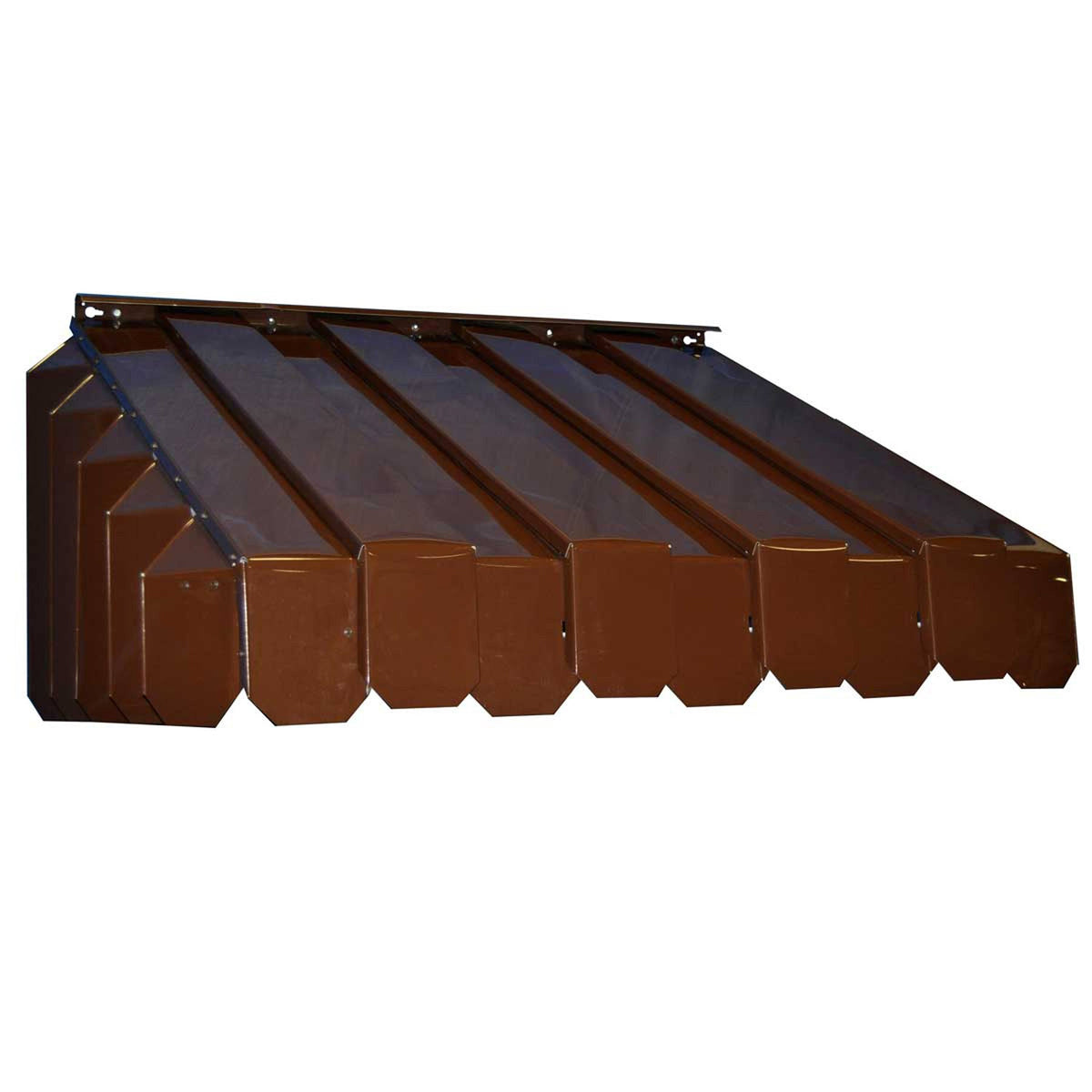 Brown Solid Fixed Window Awning J67316