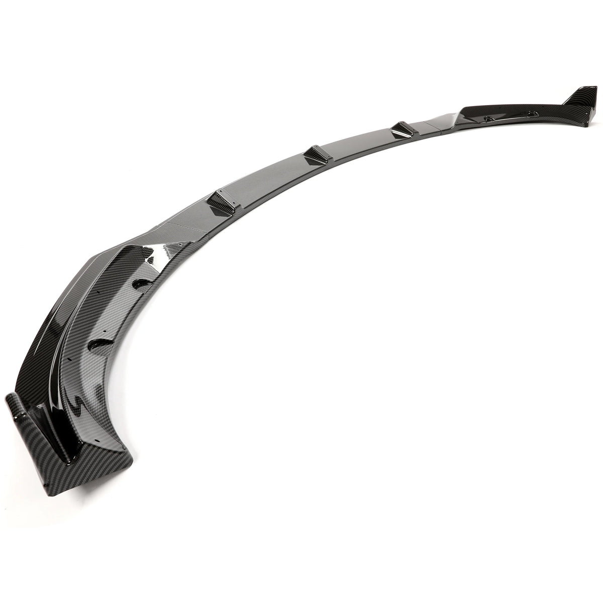 Carbon Fiber Printing Front Bumper Lower Lip Splitter Kit 3PCS D8060