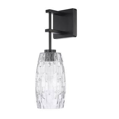 Matte Black 1-Light Sconce R649