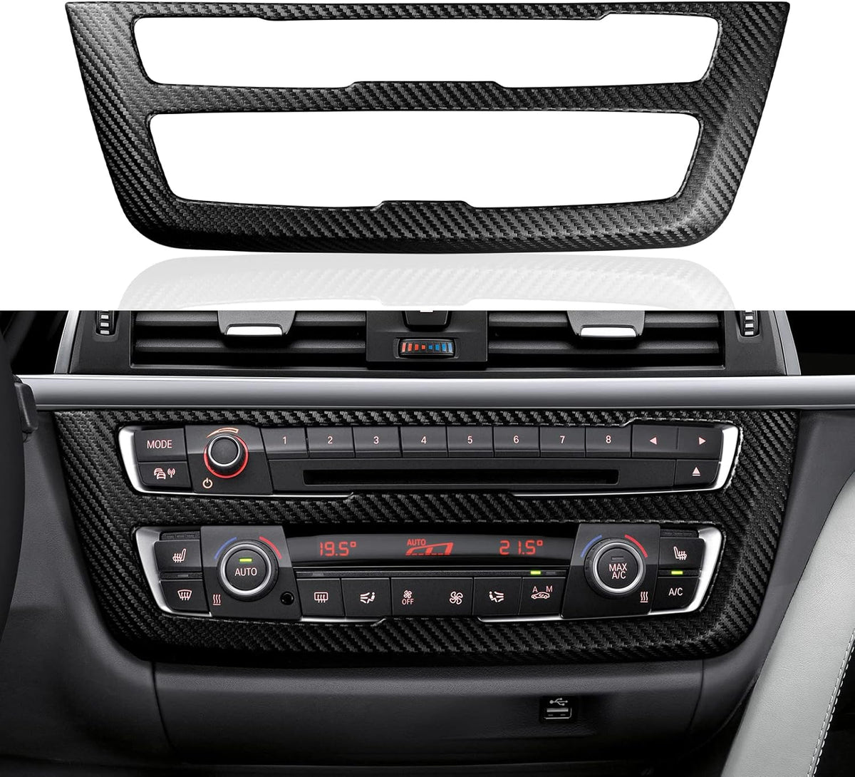 Car Dashboard Panel Frame Cover Trim Sticker Interior Decoration Accessories Pack of 2 L467