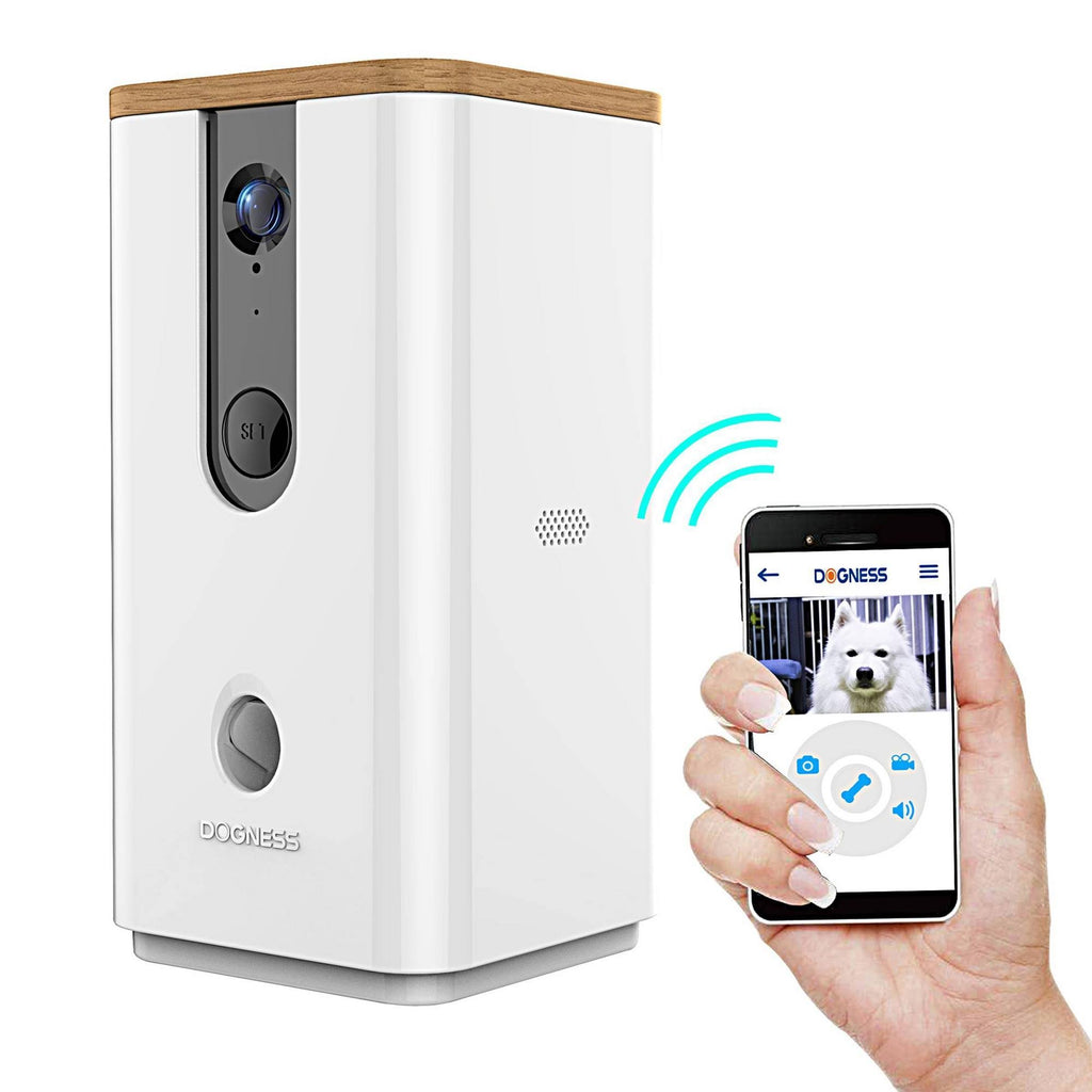 White Pet Treat Dispenser with Camera P621676