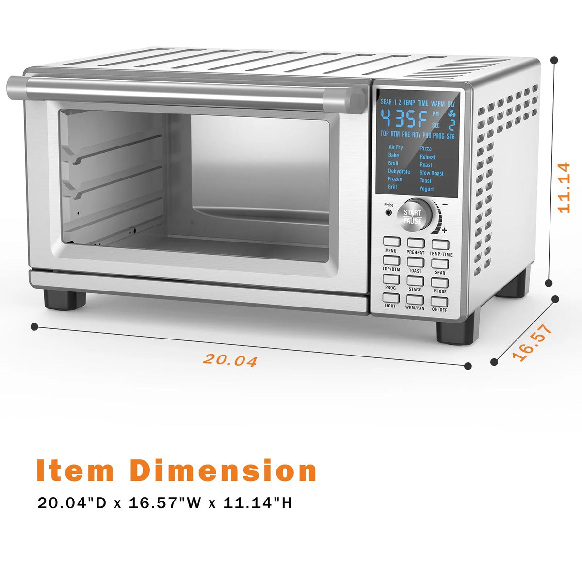 NuWave Bravo XL 30 QT Air Fryer Toaster Oven Combo with Temperature Probe X8701