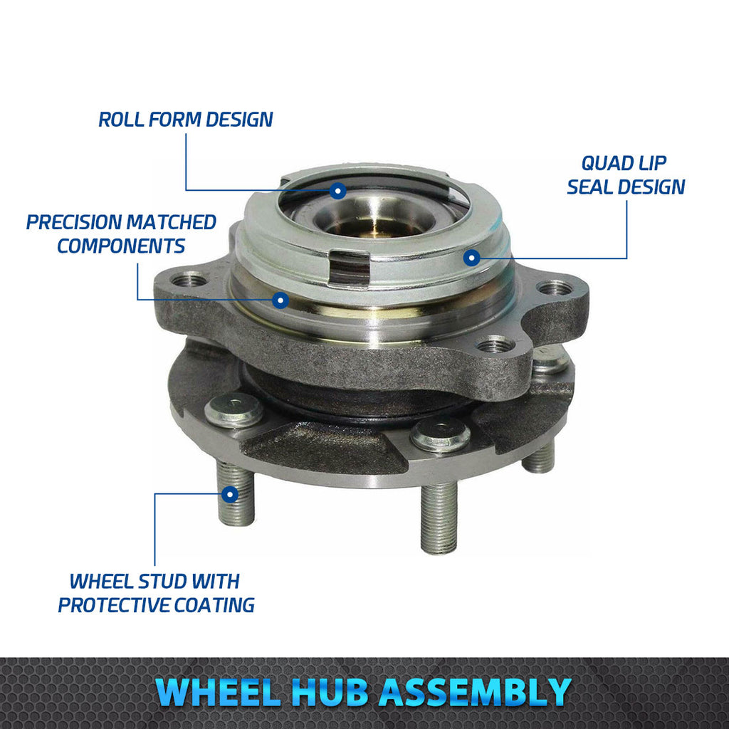 Pair Front Wheel Hub and Bearing Assembly U9479