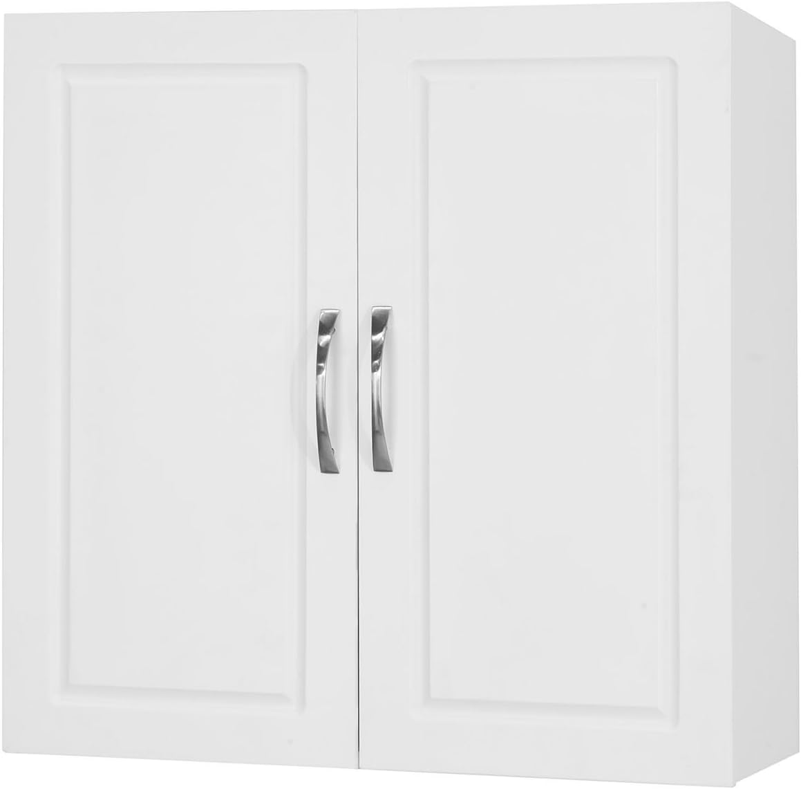 White Wall Cabinet with Shelf Pack of 2 Q793629