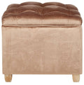 Brown Tufted Ottoman U35248