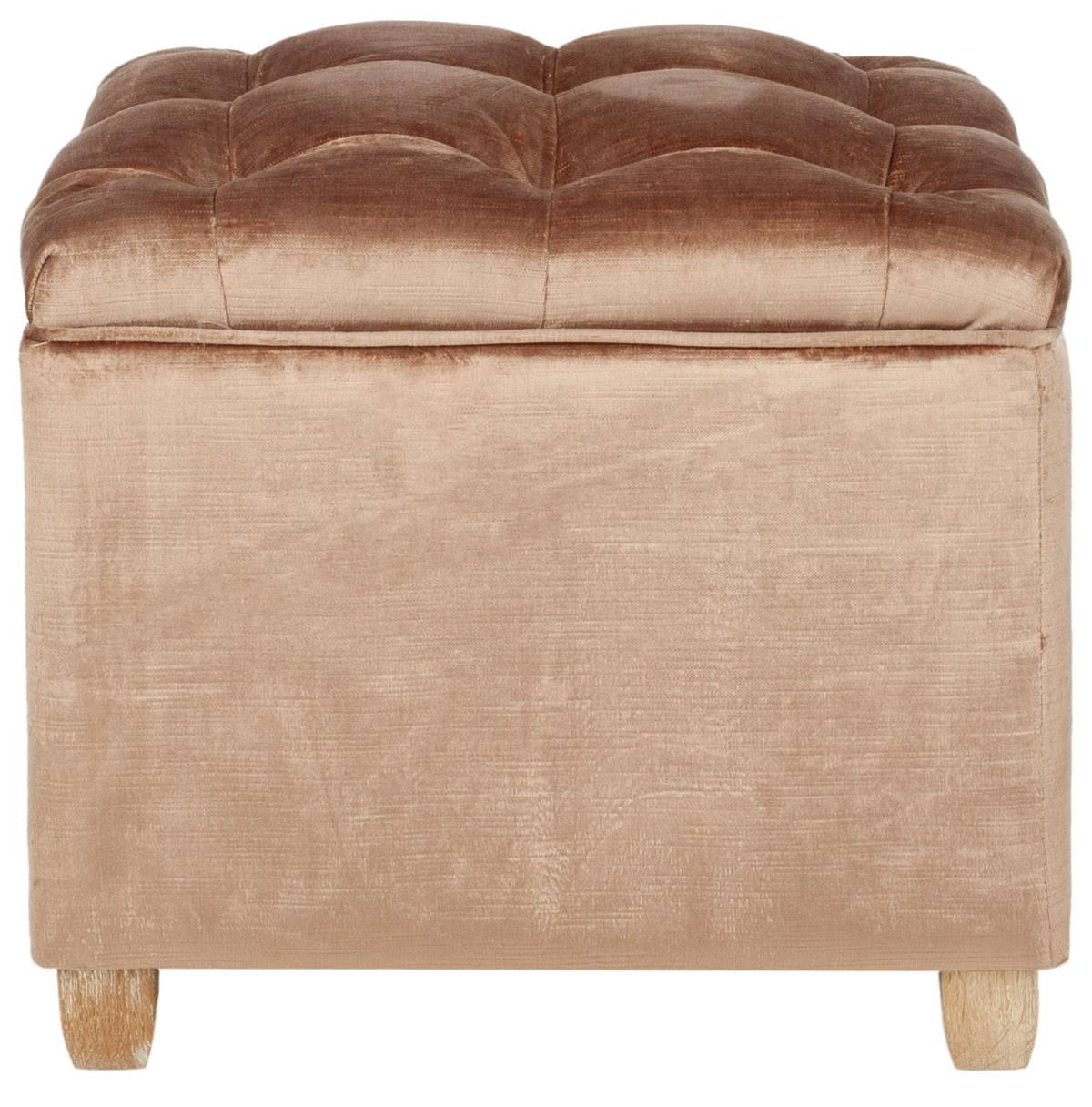 Brown Tufted Ottoman U35248