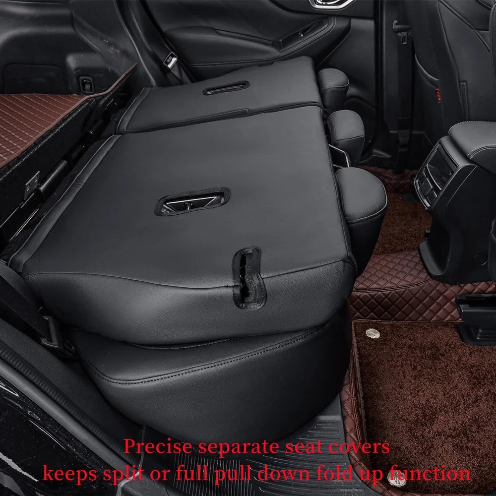 Black/Red Leatherette Full Set Car Seat Covers X4581