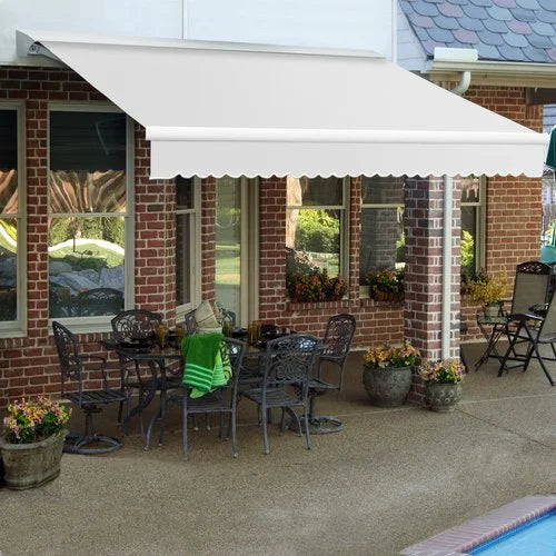 Motorized Retractable Awning with Hood Left Motor with Remote V401179