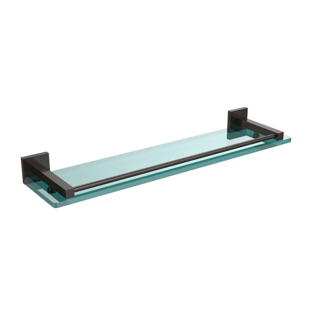 22 in. Glass Shelf with Gallery Rail Oil Rubbed Bronze R92085