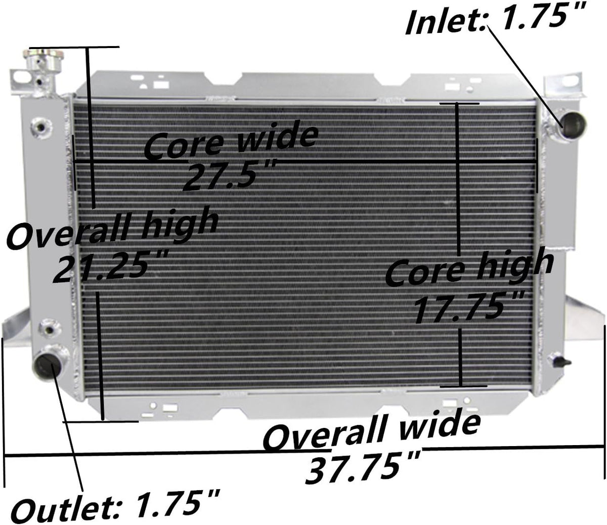 Aluminum Radiator for Ford Bronco F150 F250 F350 Trucks C971