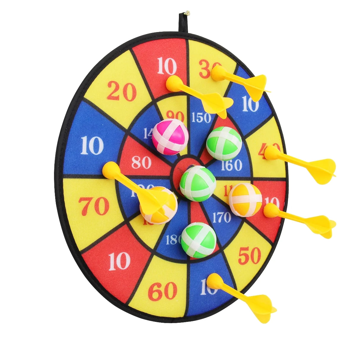 Flocking Dart Board with 4pcs Darts Dartboard Set N265582