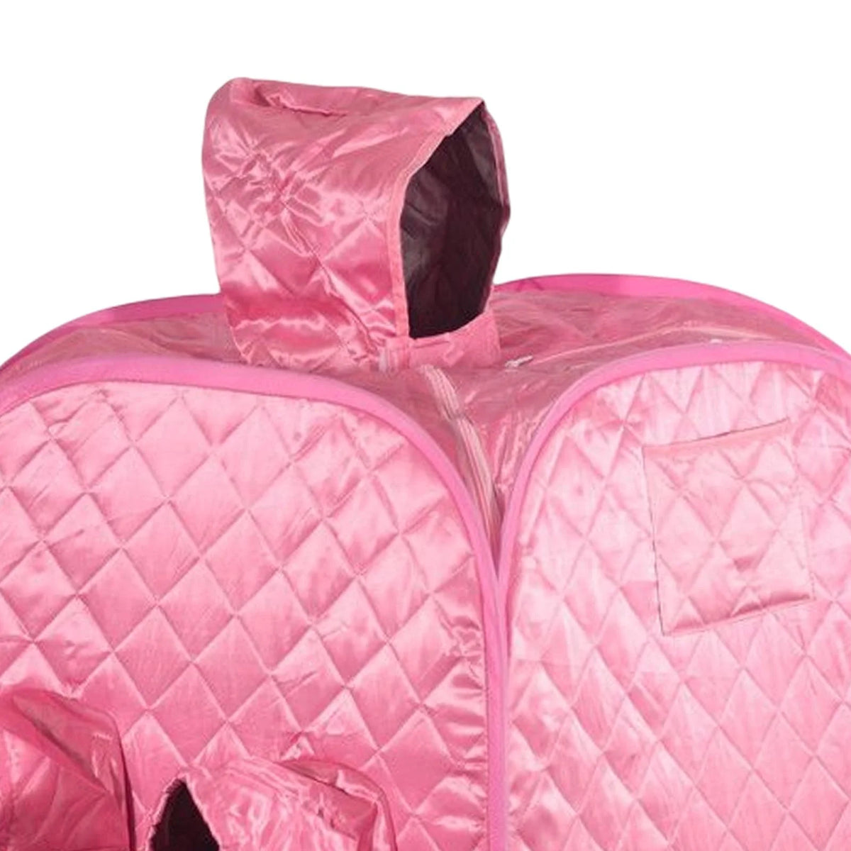 Pink Full Size Home Sauna Room Tent with Front Pocket and Hood N2961