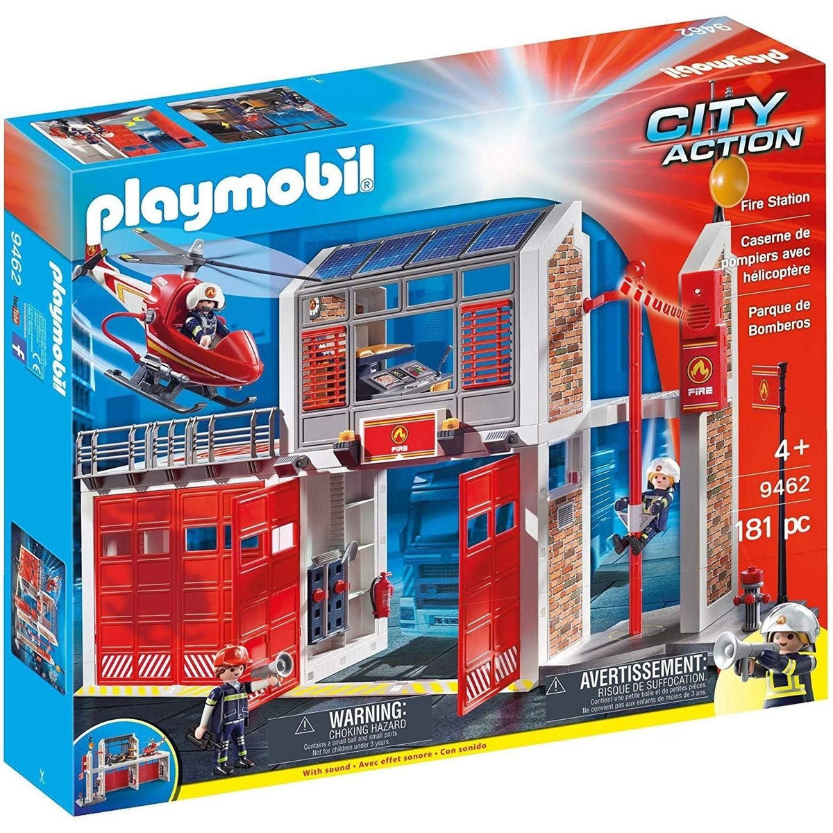 310 Pcs Fire Station Playset with Playmat and 12 Markers Z241290