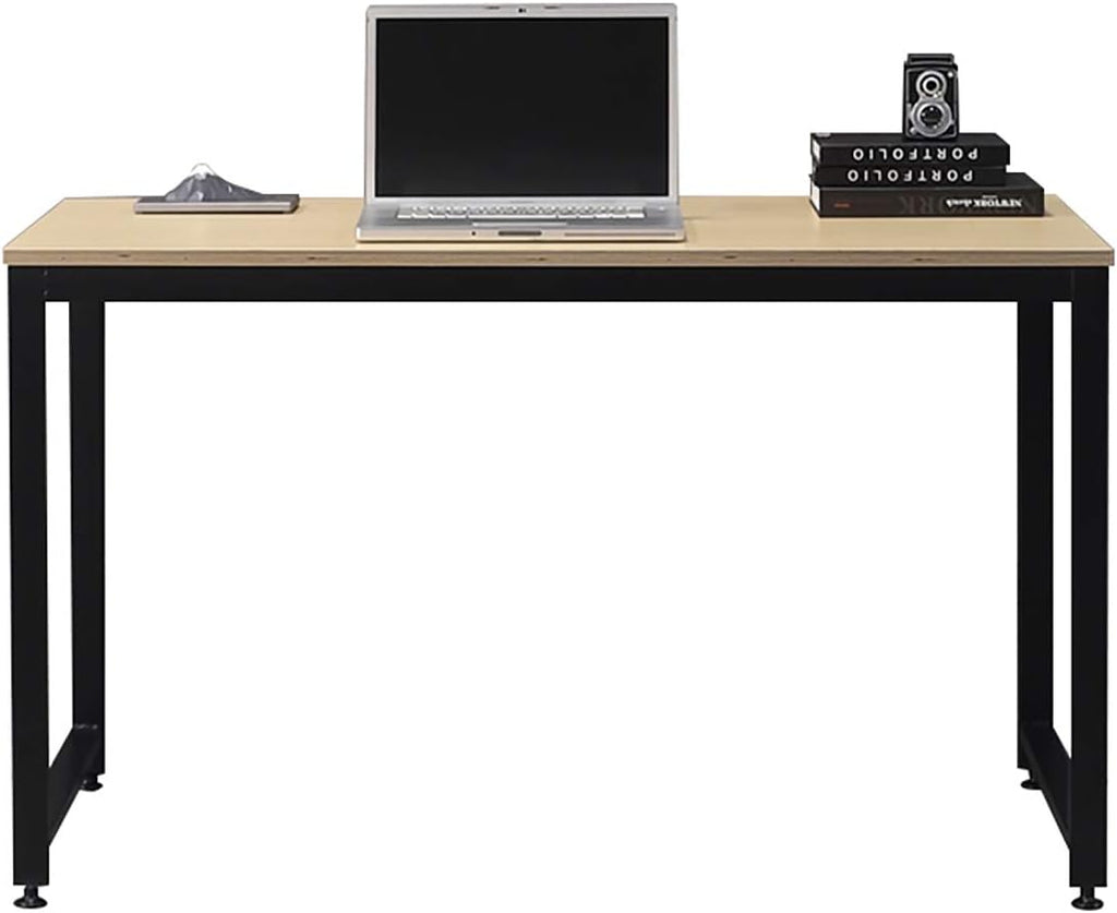 Oak/Black Computer Writing Desk with Metal Frame T99592