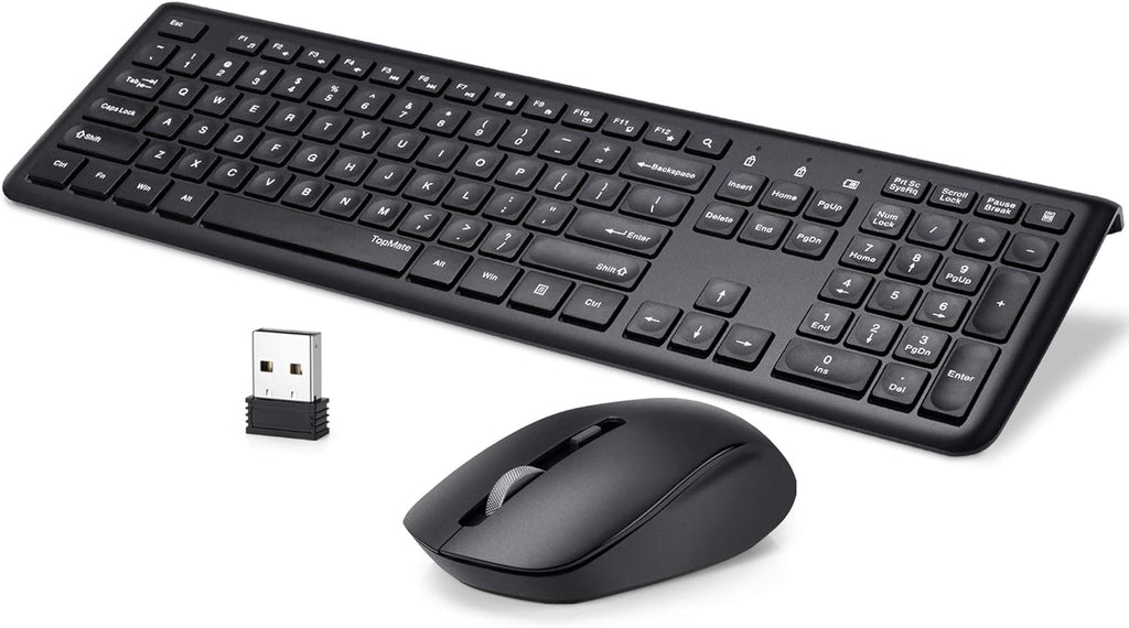 Wireless Silent Keyboard and Mouse Combo with Calculator Button Y907
