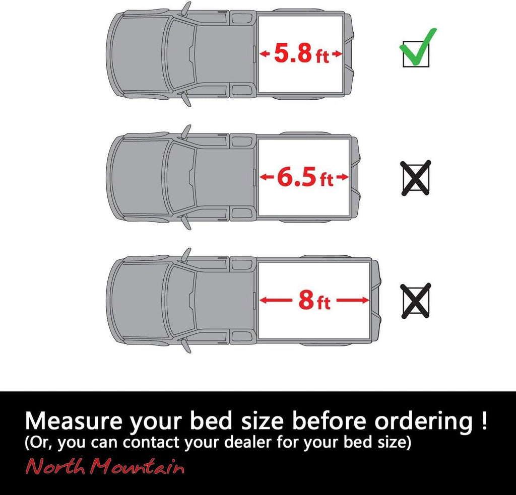Soft Roll Up Tonneau Cover for 5.8' Bed W662353