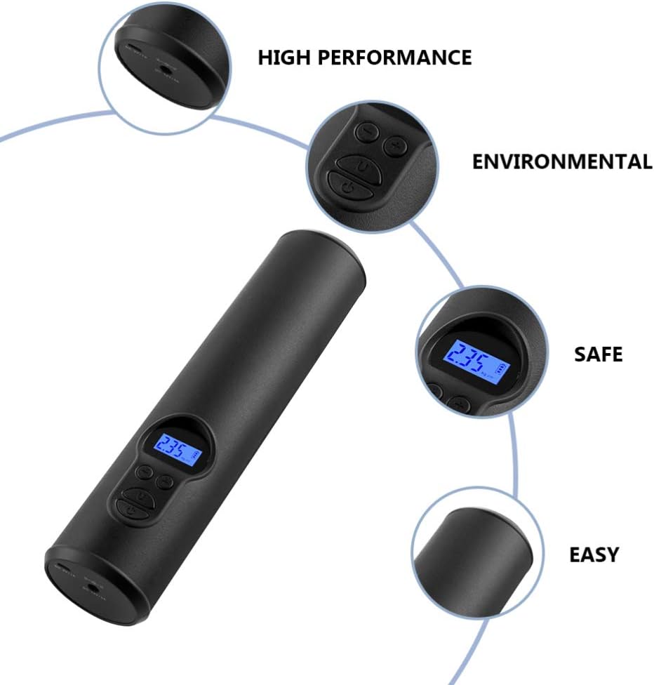 Mini Air Compressor Portable Air Inflator Tire Pump with Digital LCD LED Light M35860