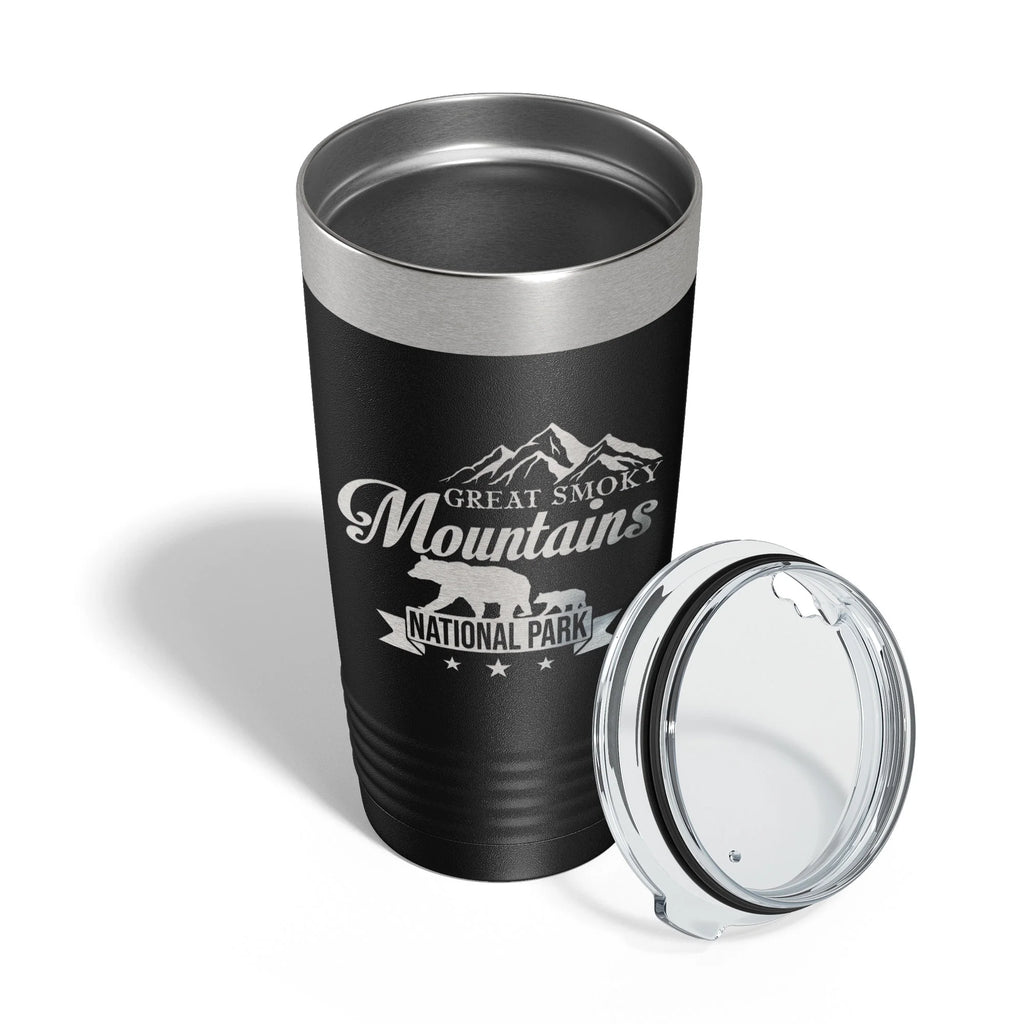 Black Insulated Laser Engraved Travel Mug 20 oz D73143