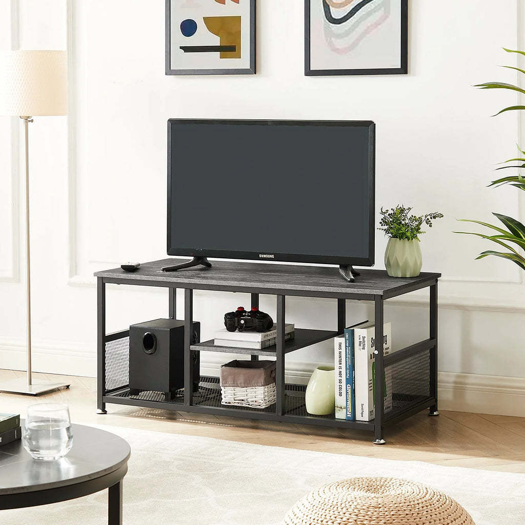 Charcoal Grey Rectangle Coffee Table with Storage Shelf C858835