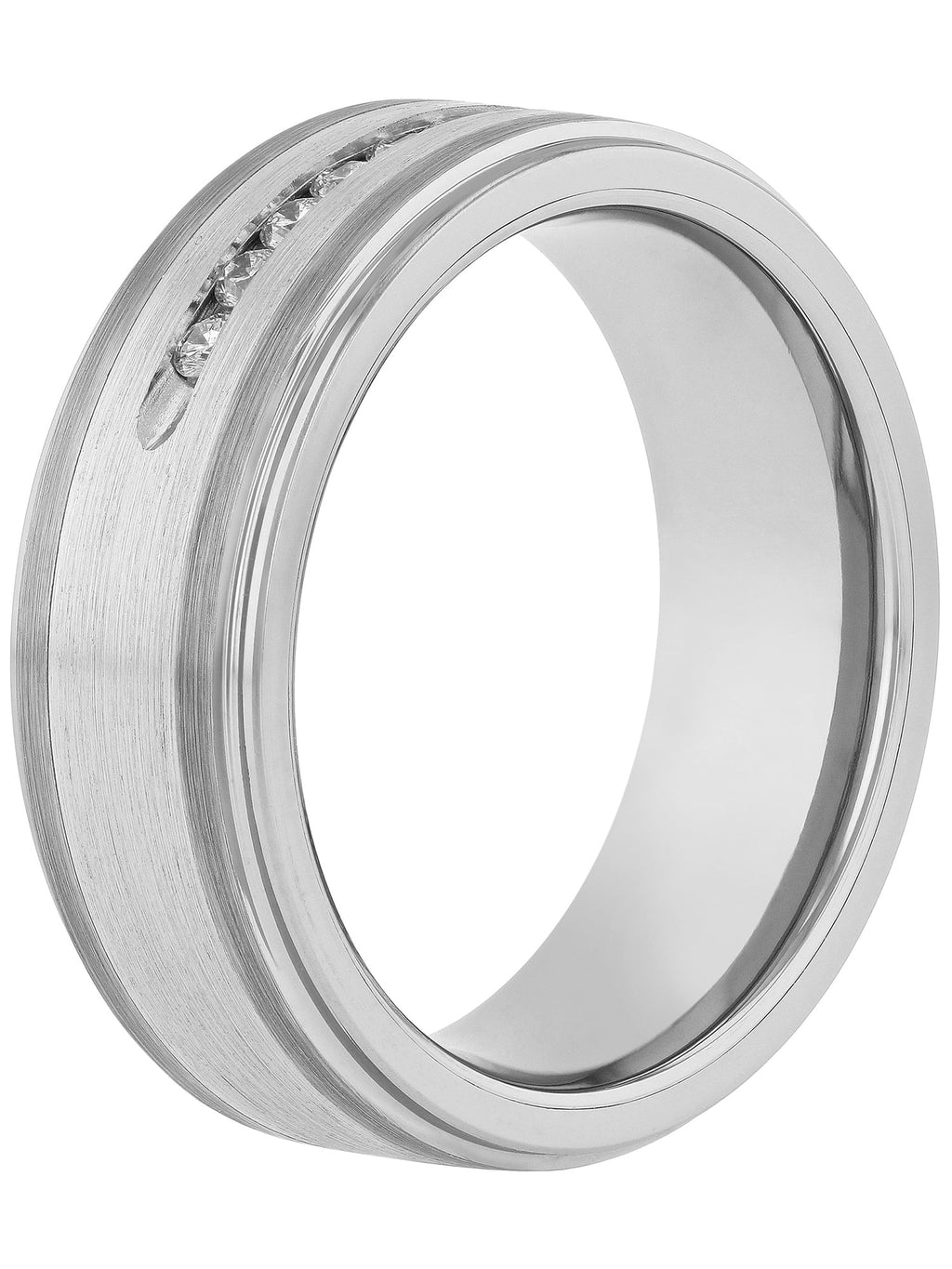 Mens Tungsten & Stainless Steel Wedding Band C220802