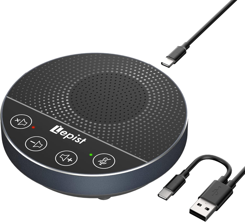 USB Speakerphone with Microphone, 360° Voice Pickup B690