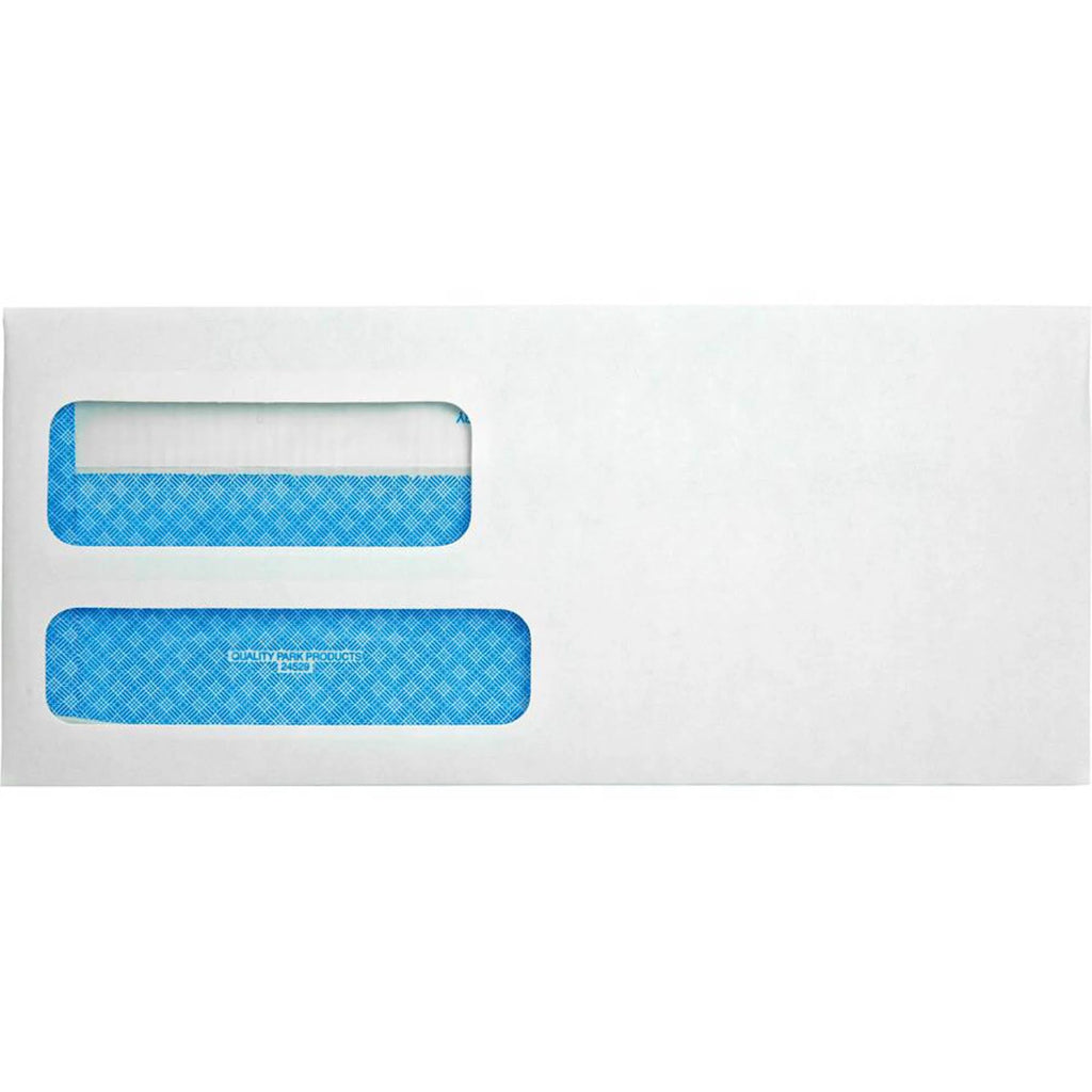 White #9 Double Window Invoice & Check Envelope, 500/Box L433