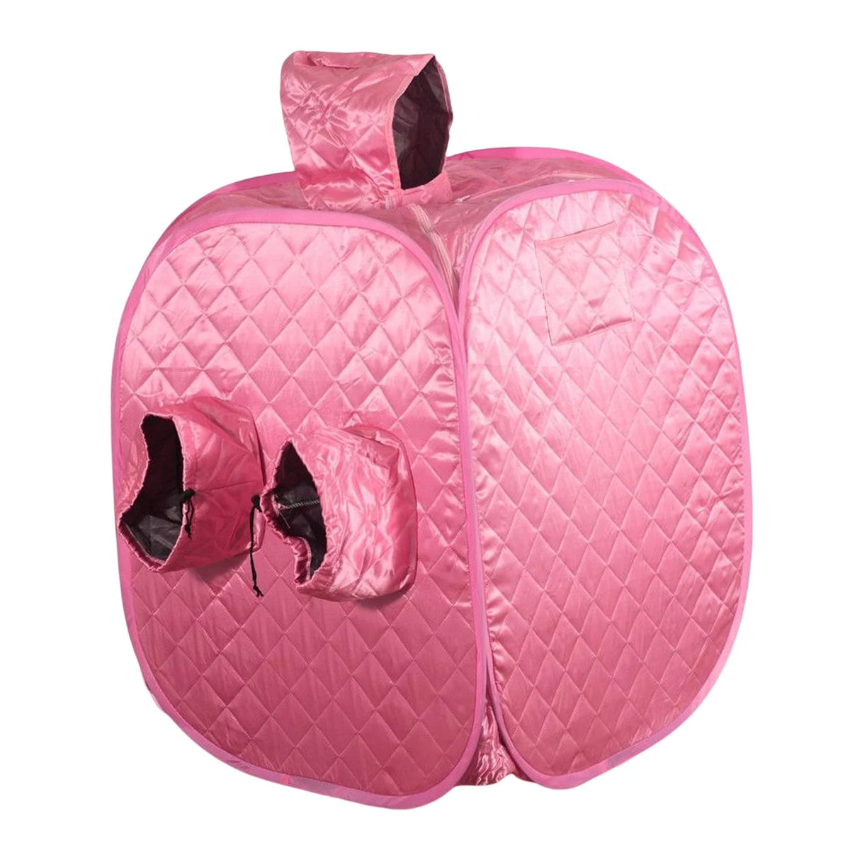 Pink Full Size Home Sauna Room Tent with Front Pocket and Hood N2961
