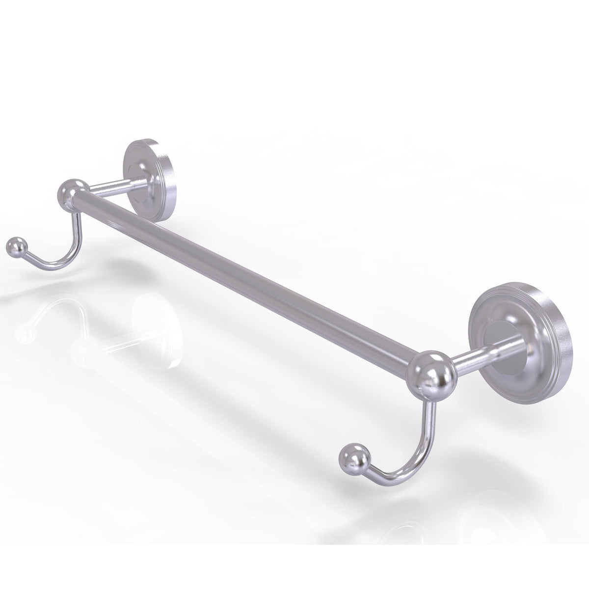 Antique Bronze 18 inch Towel Bar with Integrated Hooks W2395