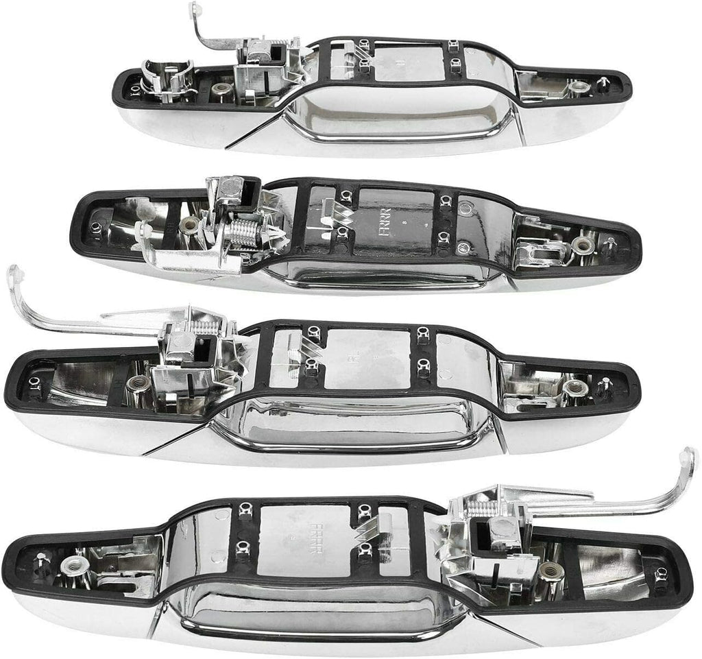 Chrome Door Handles Kit, Front Rear Left Right, Pack of 2 Z2043