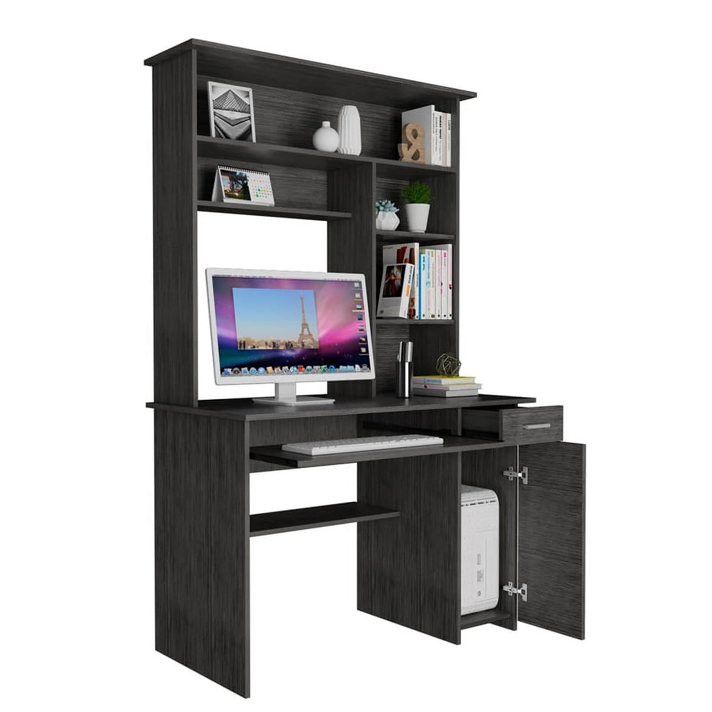 Gray Engineered Wood Hutch Desk C12484