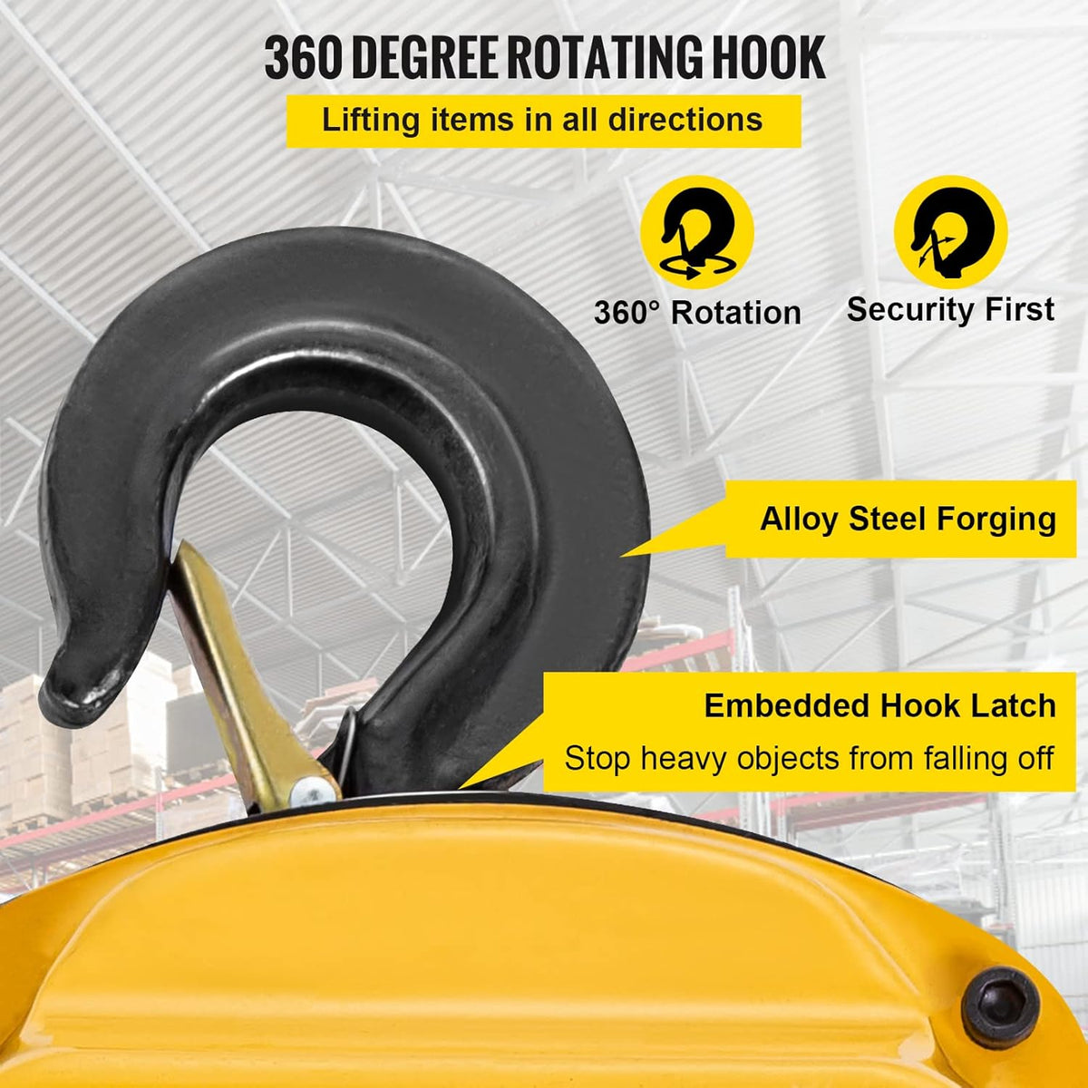 Yellow Pack of 2 Manual Chain Hoist Z7917