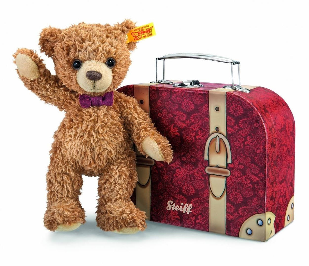 Golden Brown Teddy Bear in Suitcase V6191