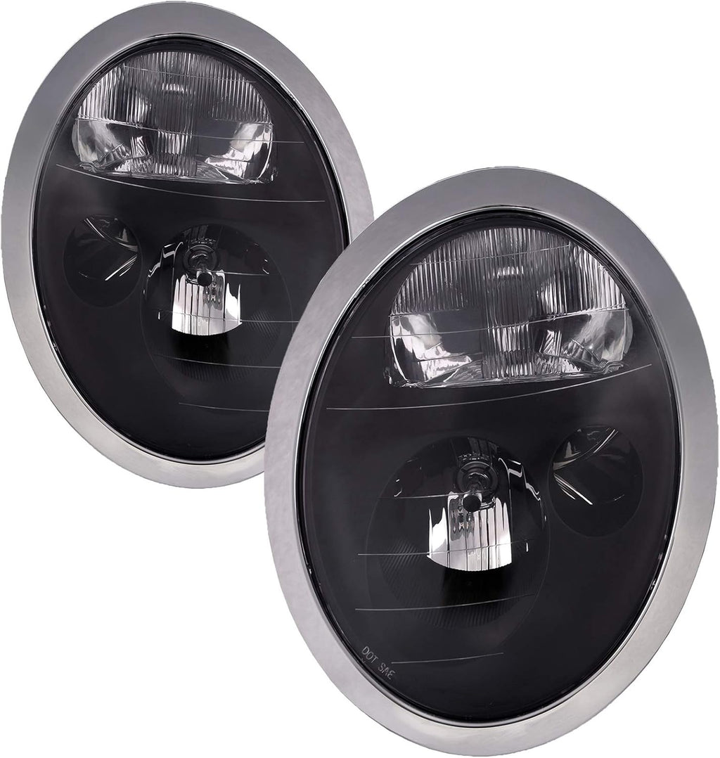 Black Halogen Headlight Set for Mini Cooper J6338