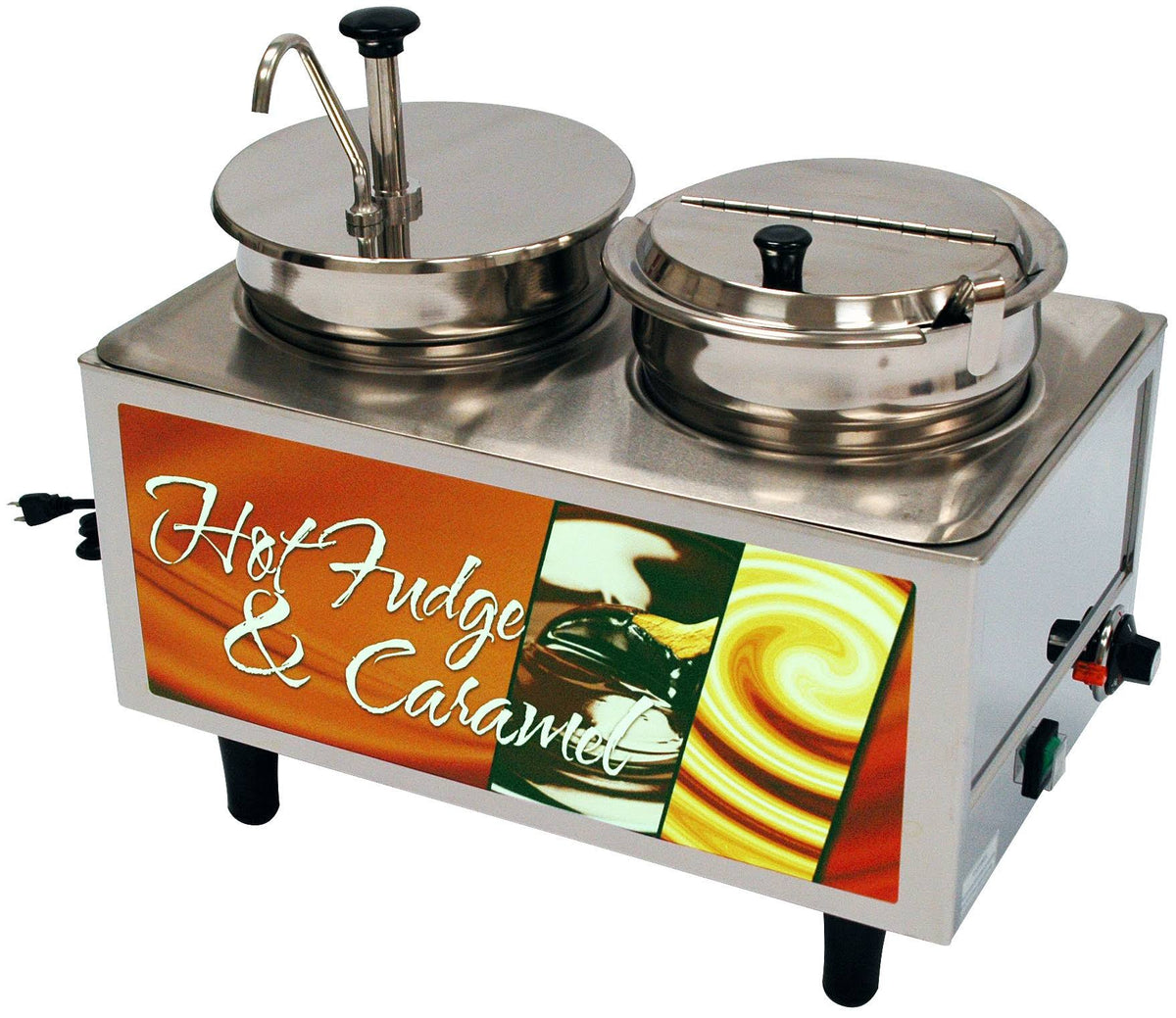 Hot Fudge/Caramel Warmer 1-Pump, 1-ladle/lid T916