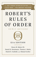 Robert's Rules of Order Newly Revised, 12th edition (Hardcover) E21439