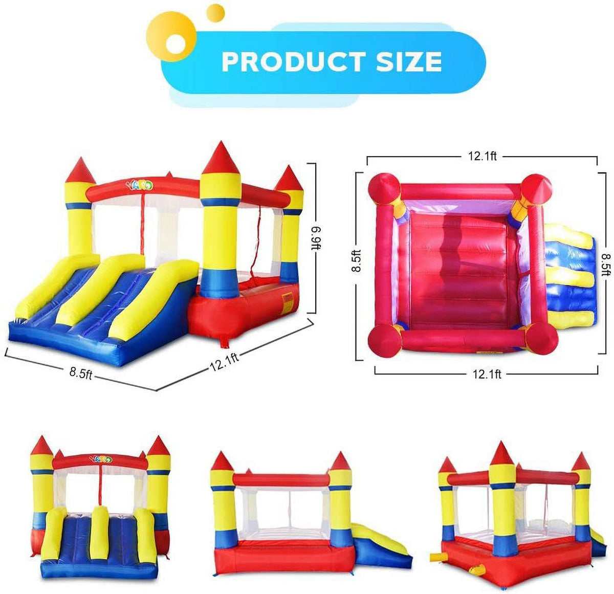 Bounce House with Slide and Air Blower A707