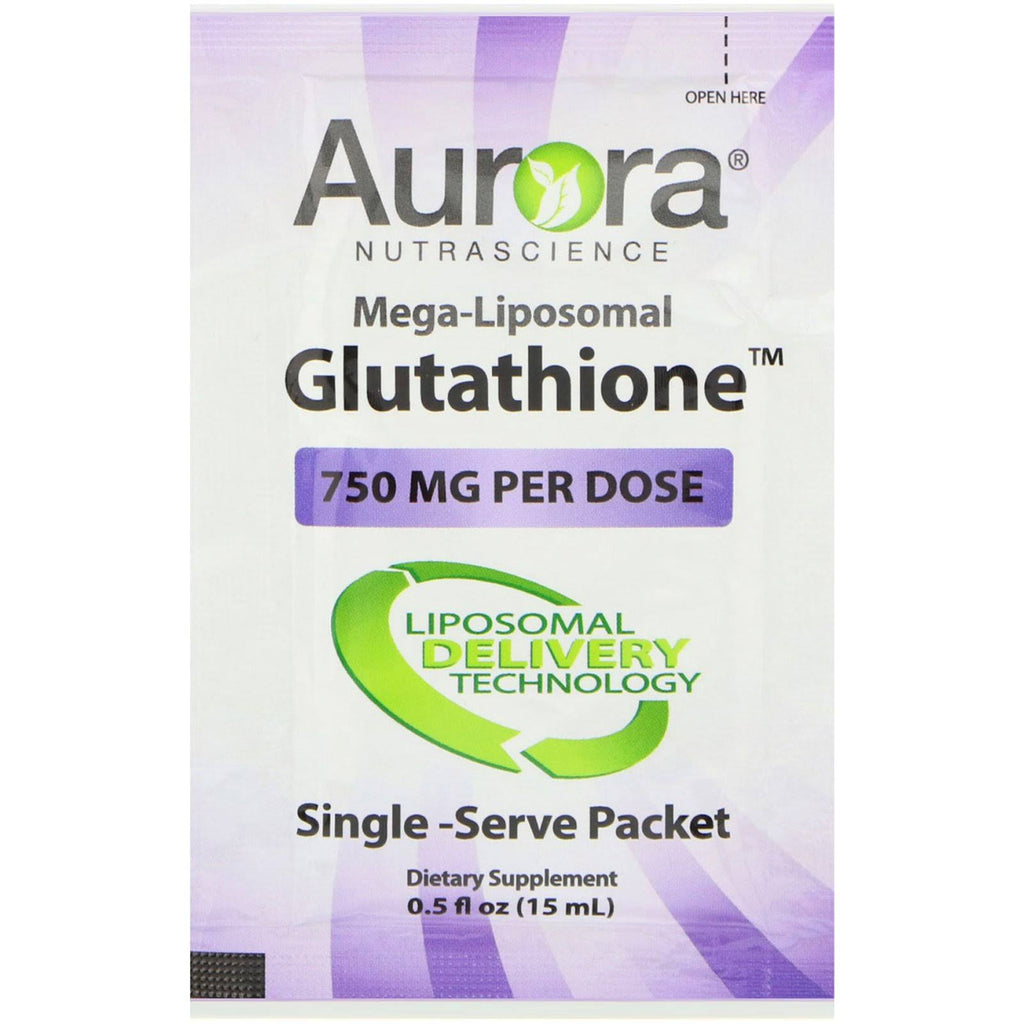 Mega-Liposomal Glutathione, 750 mg, 32 Single-Serve Liquid Packets, 0.5 fl oz Each T312