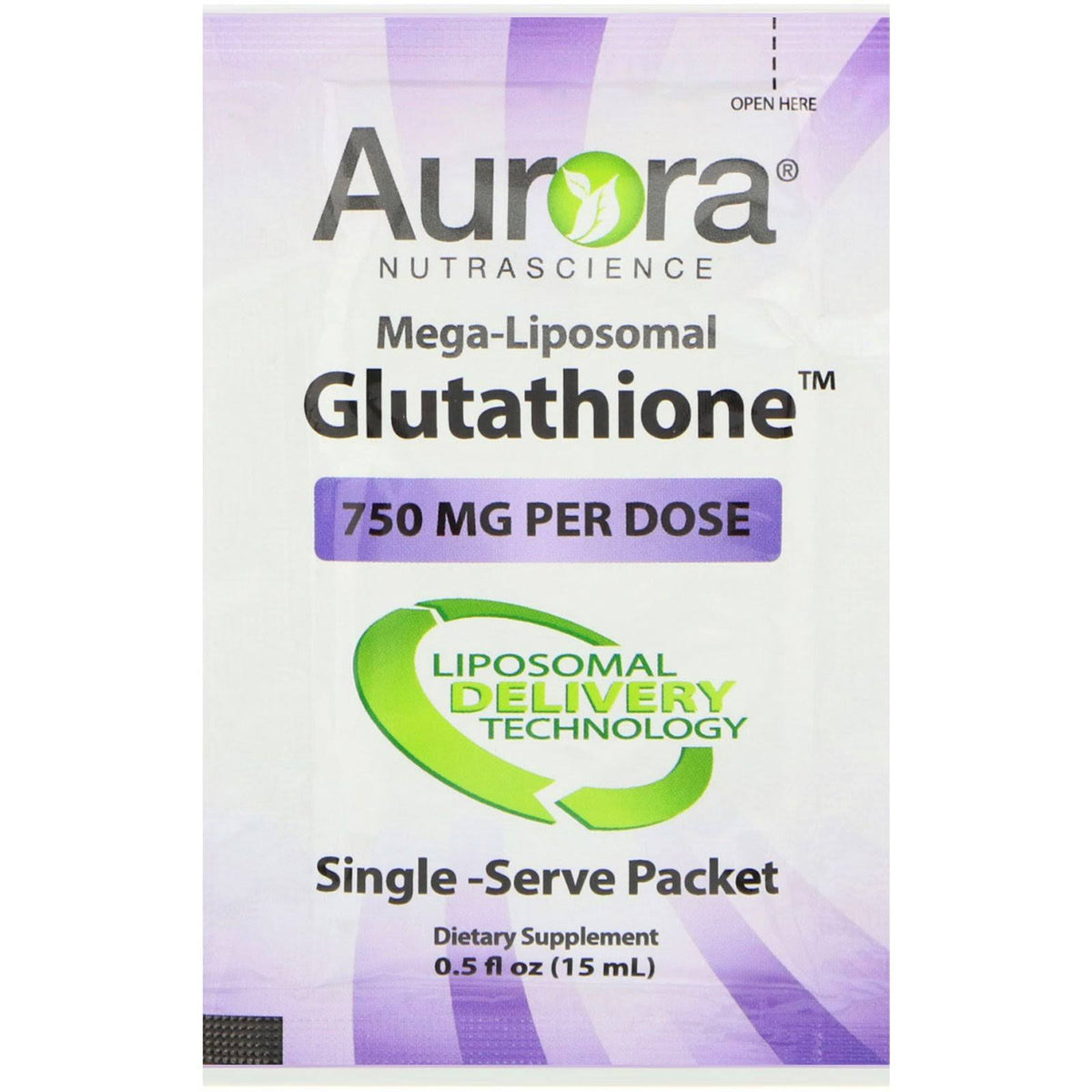 Mega-Liposomal Glutathione, 750 mg, 32 Single-Serve Liquid Packets, 0.5 fl oz Each T312