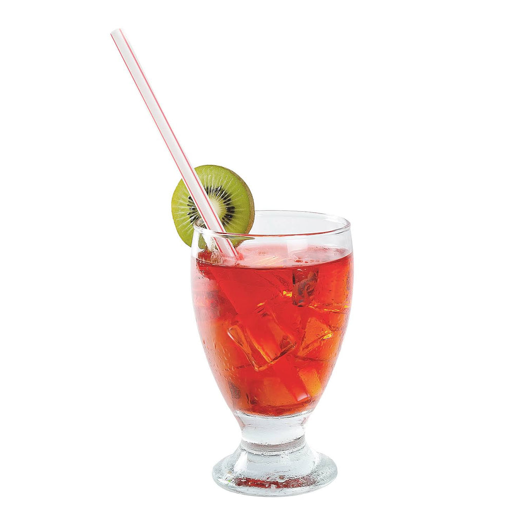 7.75x22 White with Red Stripes Paper Wrapped Straws, Case of 7,200 V345828