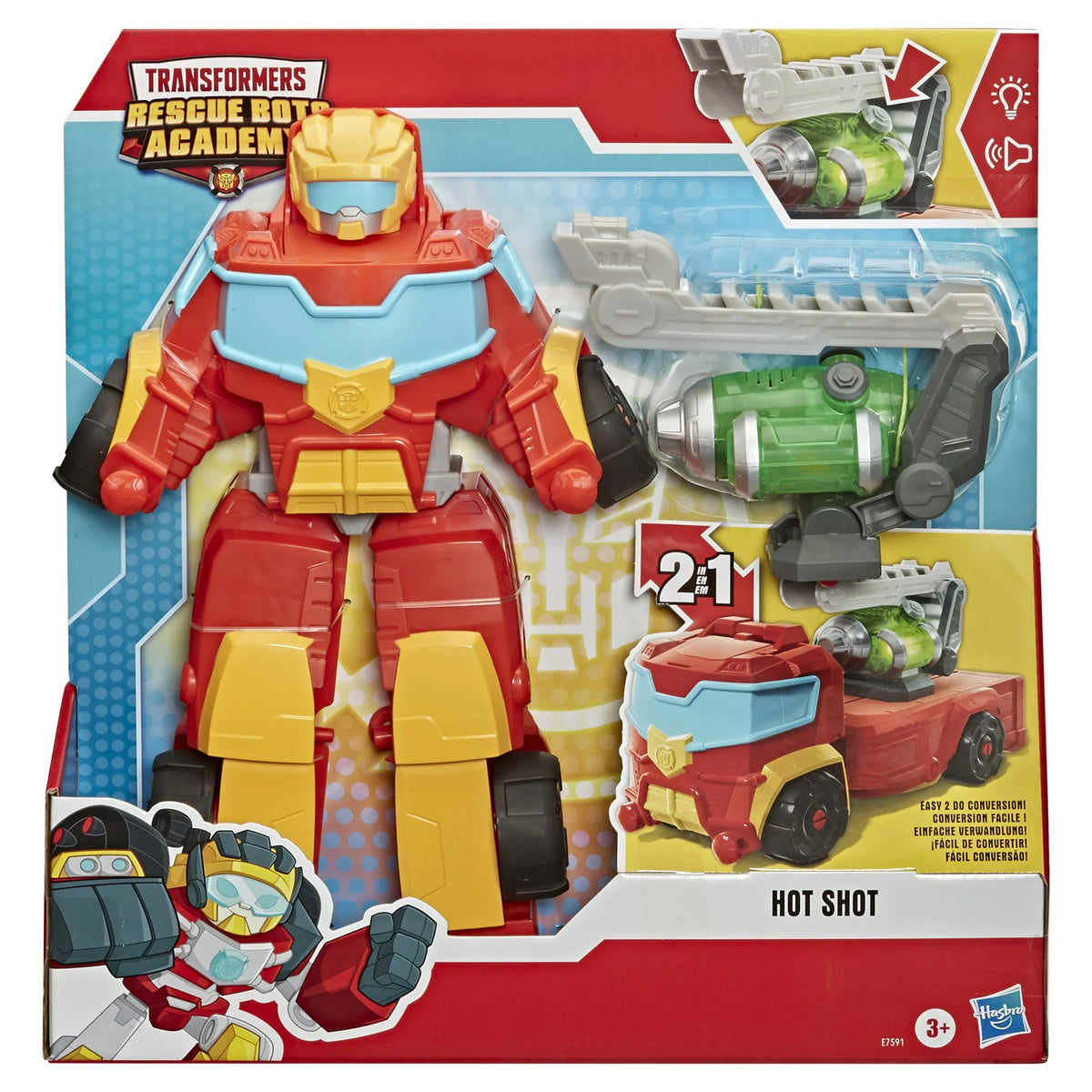 15” Transformers Rescue Bots Academy Hot Shot Kids Toy Action Figure P1902