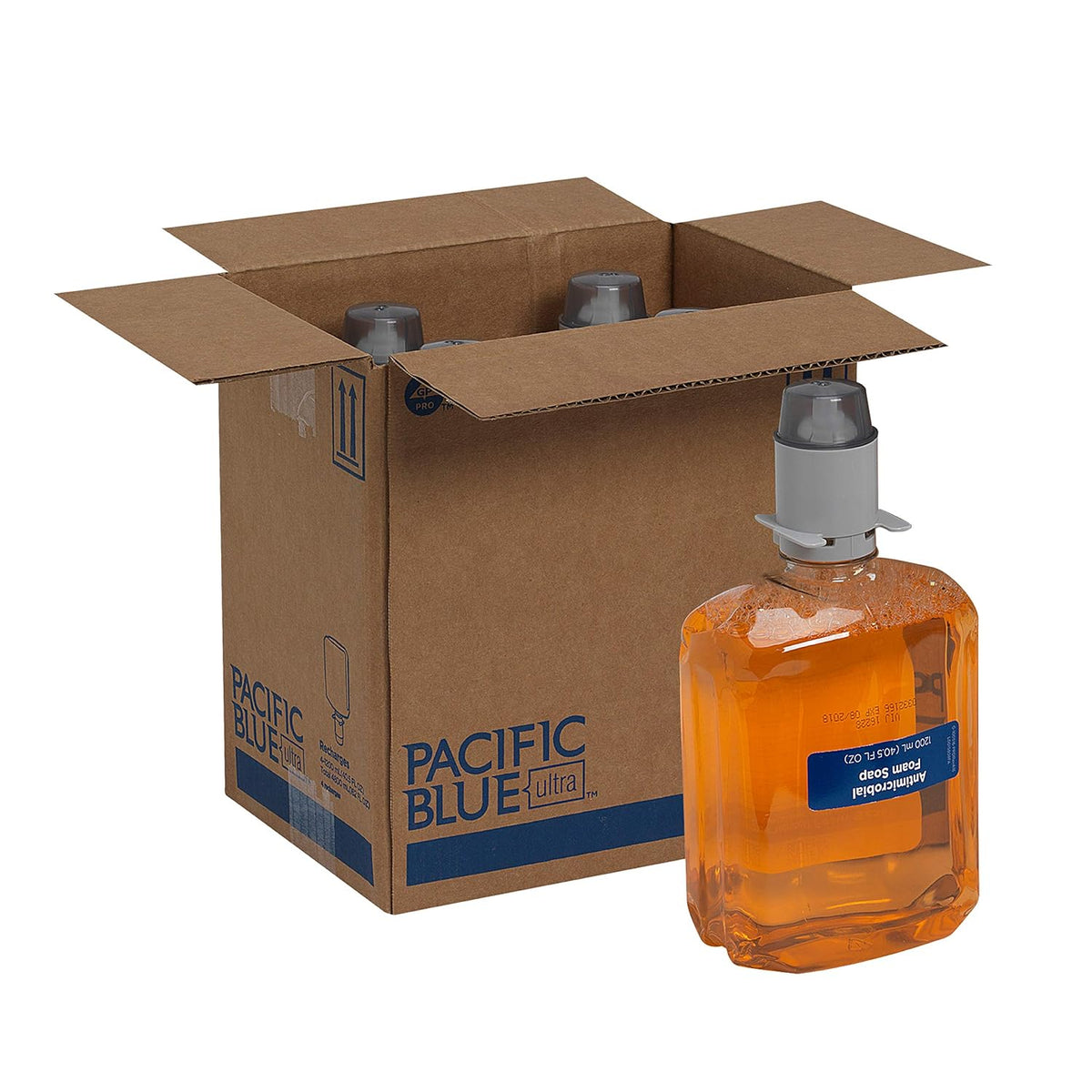 Foam Hand Sanitizer Dispenser Refill, Dye and Fragrance Free, 1,000 mL Per Bottle, 4 Bottles Per Case, Pack of 2 B162731
