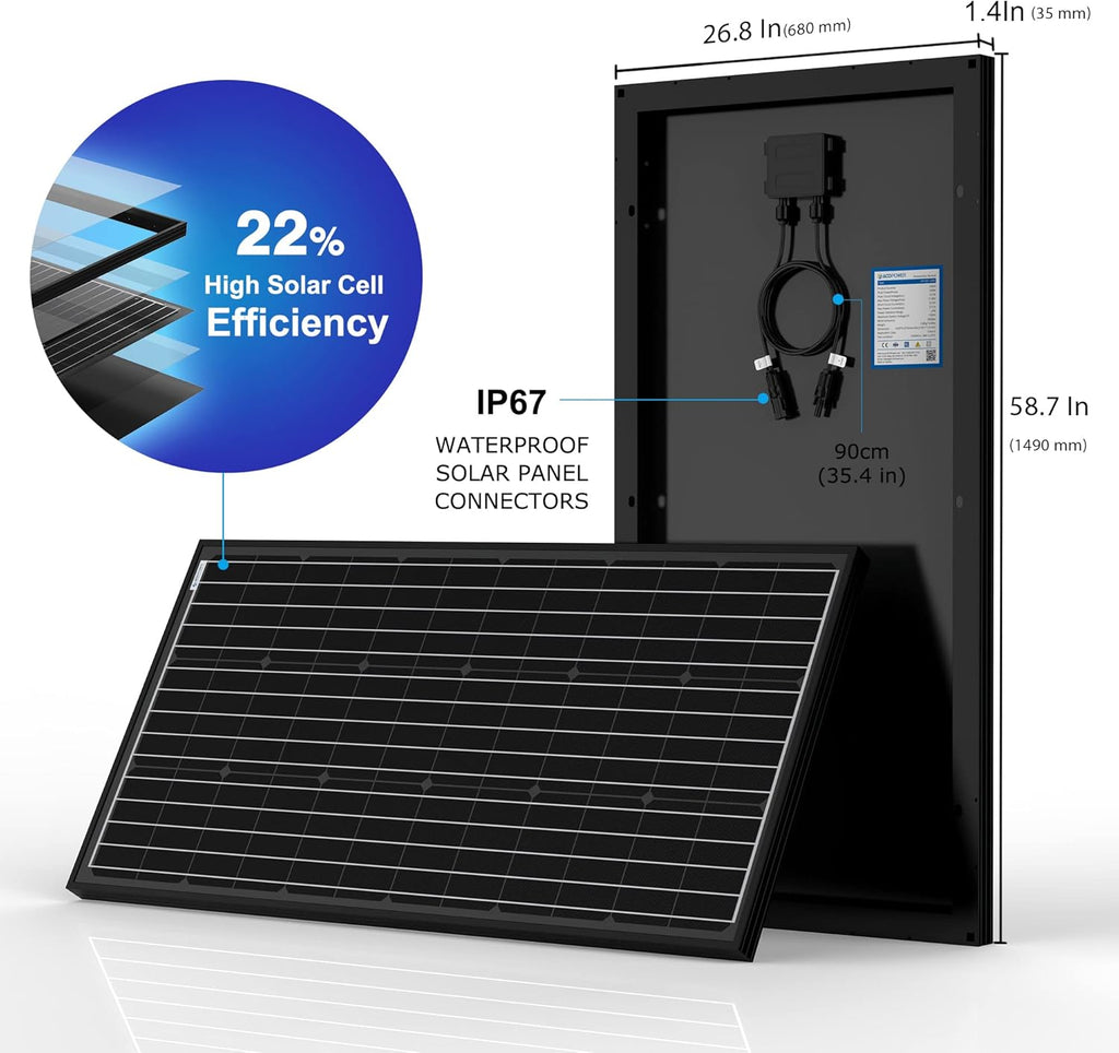 600 Watt Black Mono RV Solar Panel I375