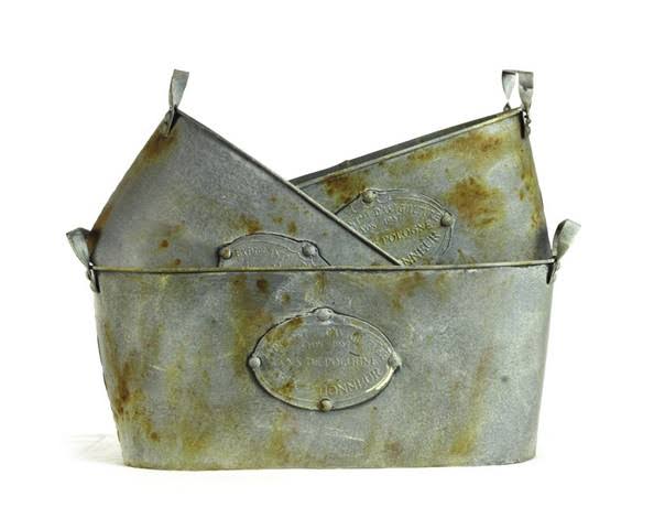 Metal Bucket Set of 3 J89313