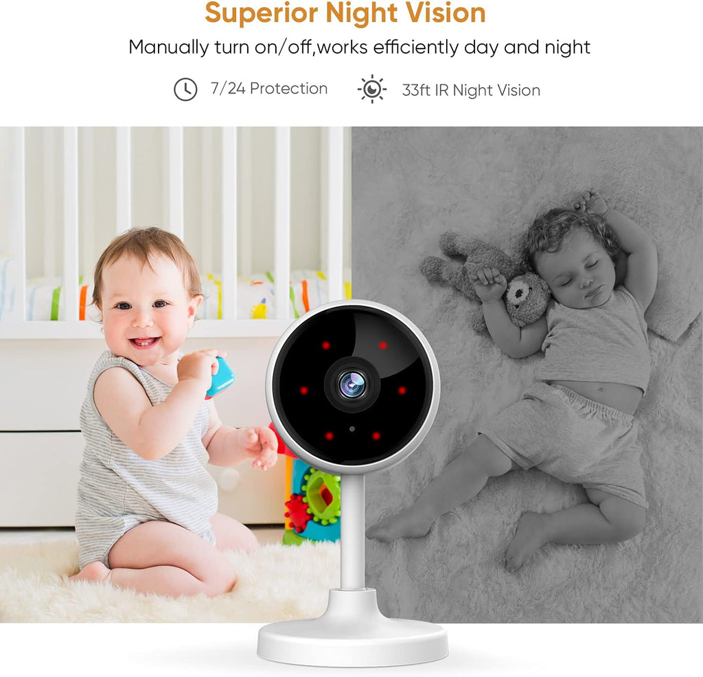 2 Pack 1080P Indoor Security Camera with Night Vision and 2-Way Audio W81649