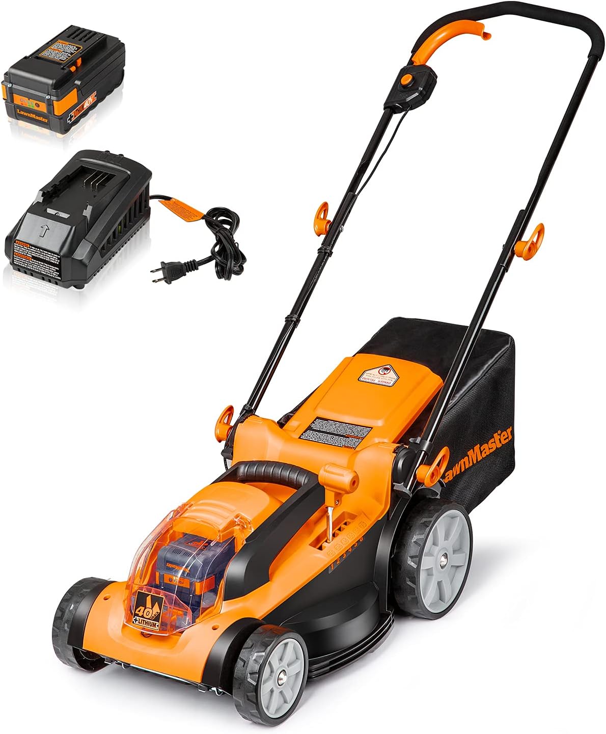 Cordless 13-Inch Lawn Mower 24V Max with 2X4.0Ah Battery and Charger F6217